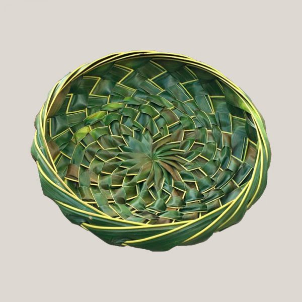 Hand Woven Coconut Leaf Basket - Medium-0