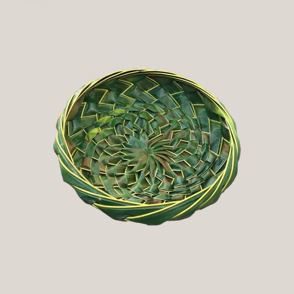 Hand Woven Coconut Leaf Basket - Small-0